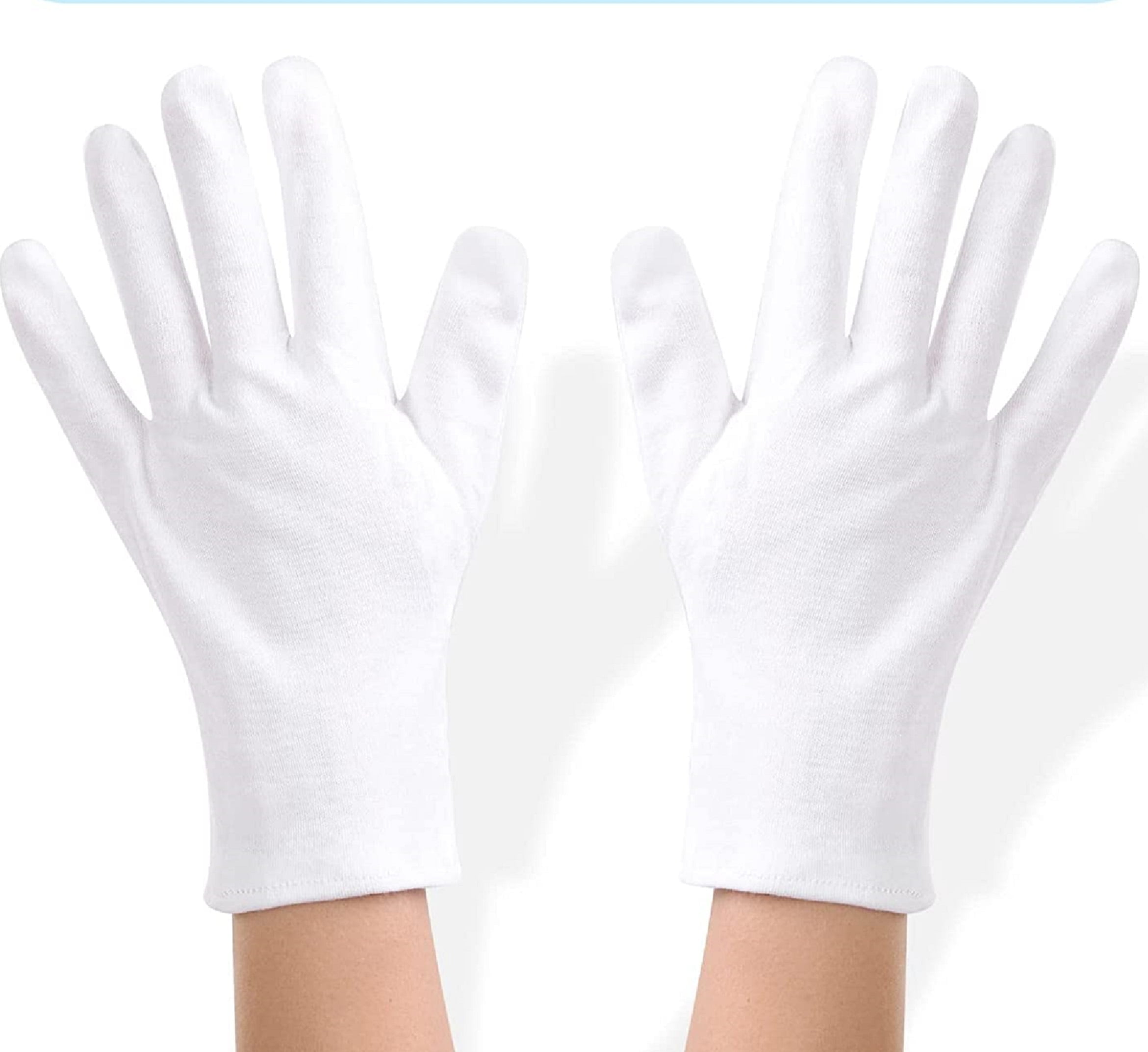100 Percent Cotton Gloves for Dry Hands Eczema, 10 Pairs Cotton Gloves