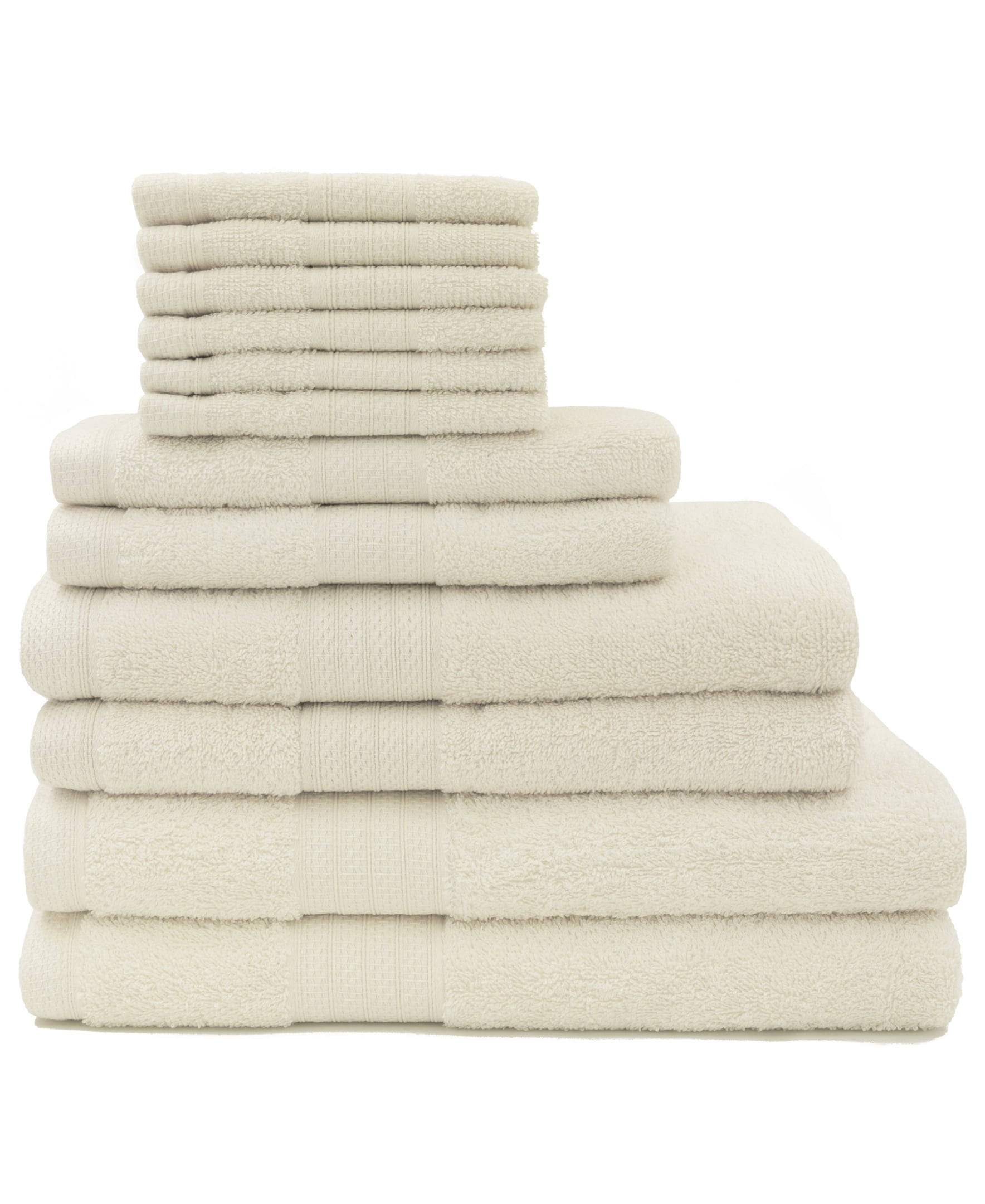 Baltic Linen Company 100-percent Cotton Luxury 12-Piece Towel Set, Cream