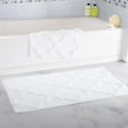 thumbnail image 1 of 100 Percent Cotton Trellis Bathroom Mat Set, White - 2 Piece, 1 of 1