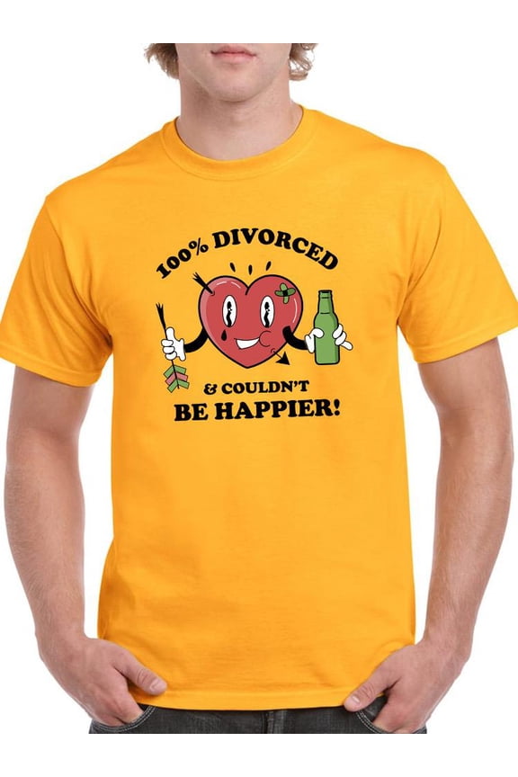 100 Percent Divorced T-Shirt Men -Smartprints Designs, Male Small