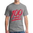thumbnail image 1 of 100 Percent Emoji T-Shirt Light Heather (XL), 1 of 4