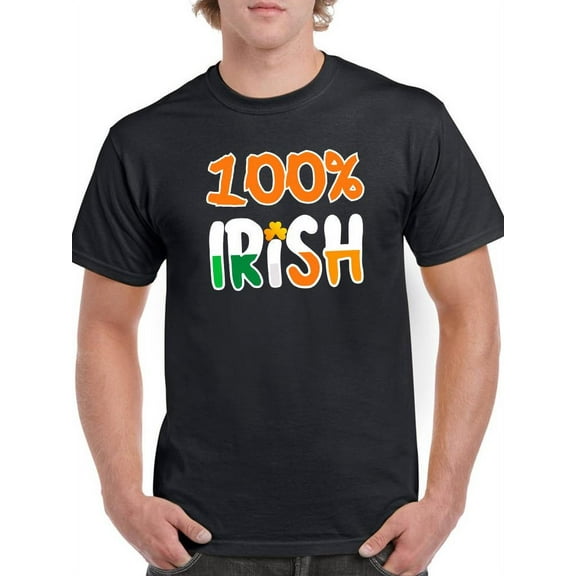 100 Percent Irish T-Shirt Men -Image by Shutterstock, Male 3X-Large