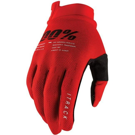 100 Percent 10008-00019 Itrack Youth Motocross Gloves, Red - 2XL