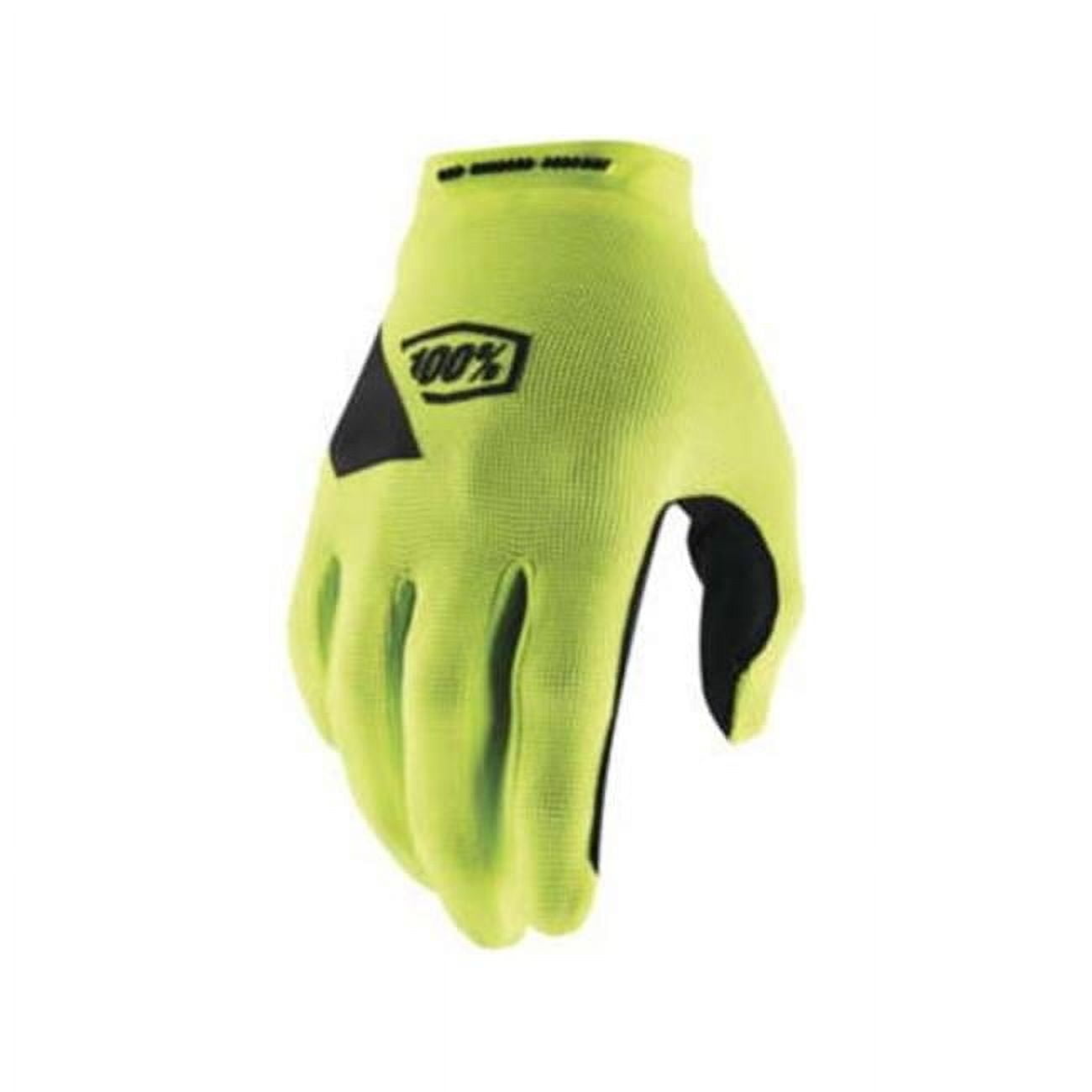 100% Ridecamp Gloves - Flourescent Yellow, Full Finger, Men's, X-Large