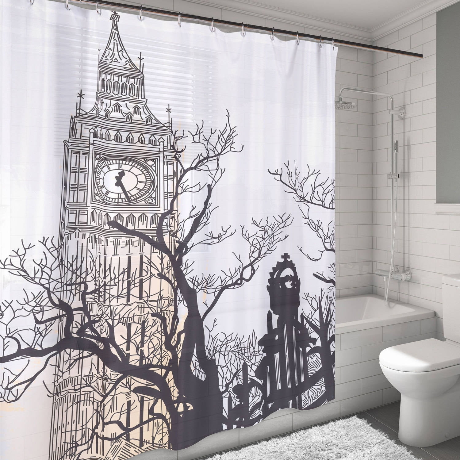 Las Vegas Raiders Bathroom Set Shower Curtain Non-Slip Rug Toilet Lid Cover  Mats