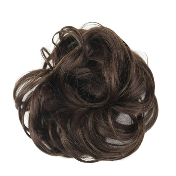 100 Percent Real Hair Mannequin Extension Hair Clips Small Curly Bun Extension Messy Bun Hair Piece Scrunchie Updo Wrap Hair Extensions Hair Mannequin for Kids Real Hair Mannequin Heads Long Hair