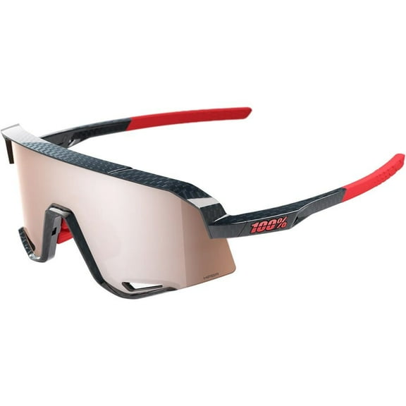 100 Percent Slendale Gloss Carbon Fiber Sunglasses with HiPER Crimson Silver Mirror Lens, 100 Percent UV Protection and Lightweight TR90 Frame