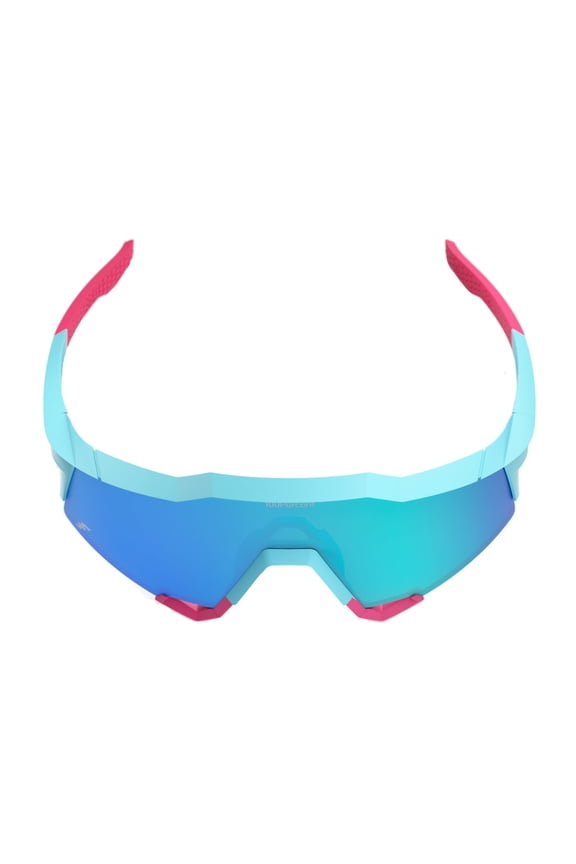 100 Percent Speedcraft LE Tatis 4 Sunglasses with Blue Topaz Mirror Lens, Lightweight TR90 Frame, and Adjustable Temple Tips (Soft Tact Blue)