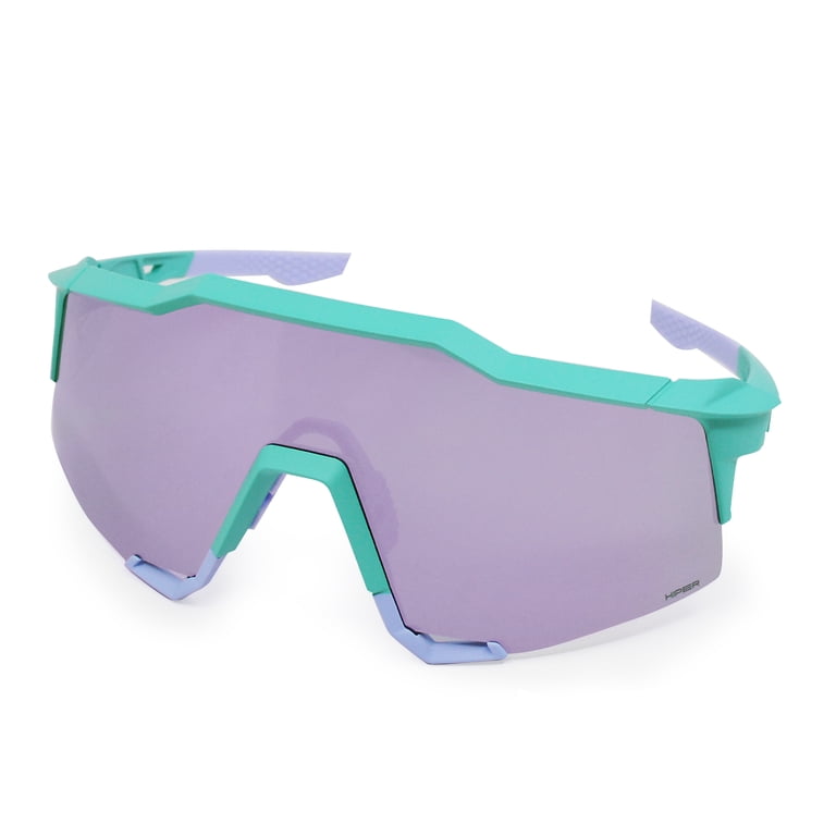 100% Speedcraft Sunglasses - Soft Tact Mint; HiPER Lavender Mirror