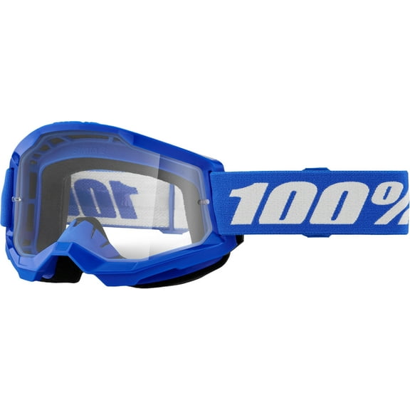 100% Strata 2 Goggles (One Size Fits Most, Blue / Clear Lens)