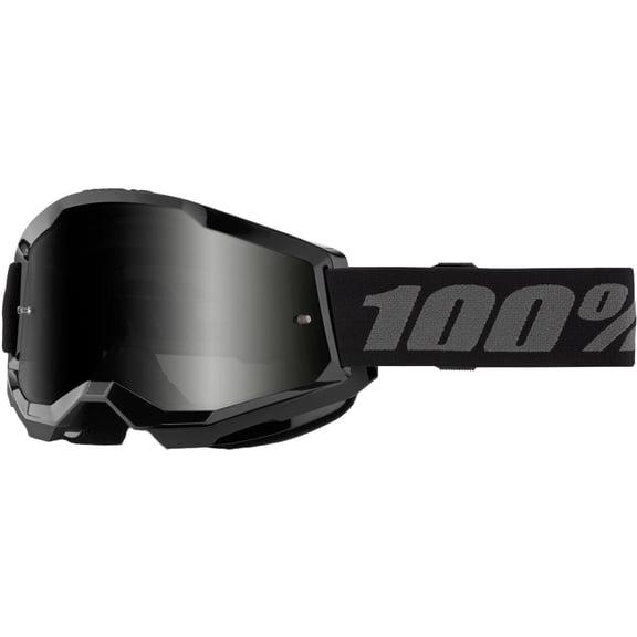 100% Strata 2 Sand Goggles (One Size Fits Most, Black / Smoke Lens)