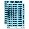 thumbnail image 1 of 100% Percent Teacher Student School Sticker Set - Light Blue - Matte Finish - 1.5" Small, 1 of 7