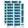 thumbnail image 1 of 100% Percent Teacher Student School Sticker Set - Light Blue - Matte Finish - 2.00" Large, 1 of 7
