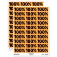 thumbnail image 1 of 100% Percent Teacher Student School Sticker Set - Orange - Gloss Finish - 1.75" Medium, 1 of 7