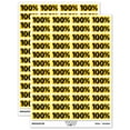 thumbnail image 1 of 100% Percent Teacher Student School Sticker Set - Yellow - Gloss Finish - 1.25" Mini, 1 of 7