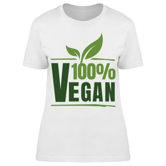 100 Percent Vegan Logo T-Shirt Women -Image by Shutterstock, Female XX-Large