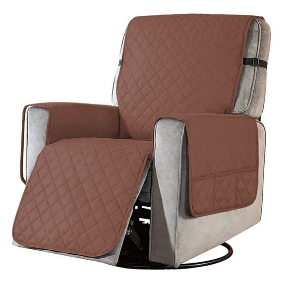 100 Percent Waterproof Recliner Chair Cover, Thickness Recliner Covers That Stay in Place, Reclining Chair Cover Furniture Protector for Kids Pets Size L, Sofa and Chair Protectors, Brown