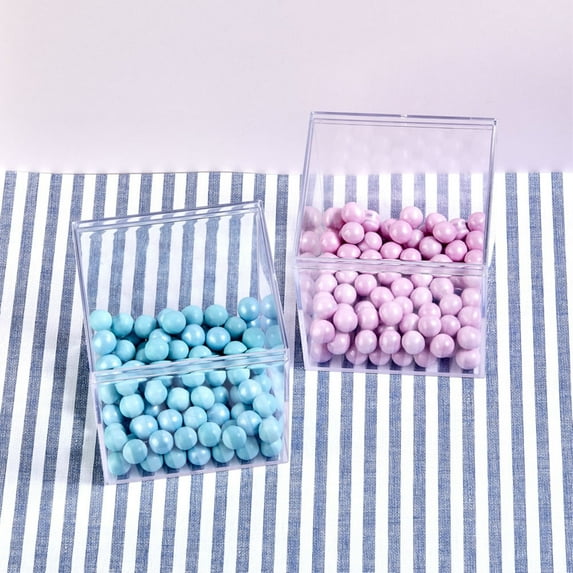100 - Perfectly Plain Collection Large Clear Plastic Cube Box by Fashioncraft