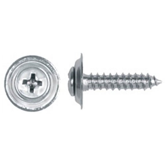 100 Phillips Oval Head 8 x 3/4" Chrome Sems Screws