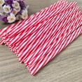 thumbnail image 1 of 100 Piece 8 Inch Reusable Plastic Thick Drinking Straws BPA Free Mason Jar Straws Transparent Small Stripe, 1 of 6