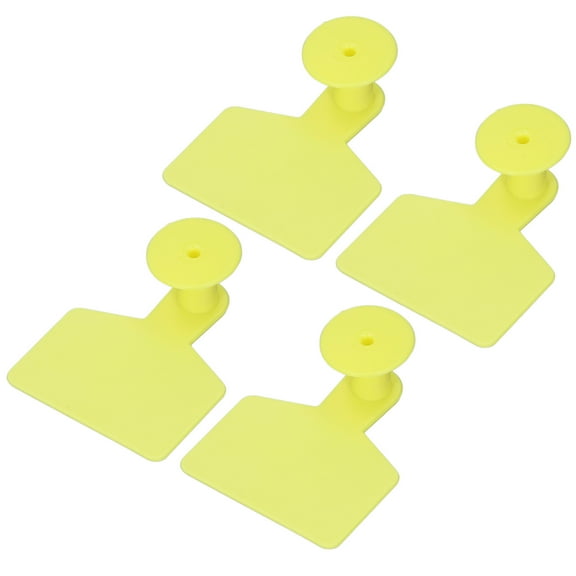 100 Piece Blank Tags for Calves Blank Identification Ear Tag for Cattle Cows Pigs Goats Sheep Calf Animal Yellow