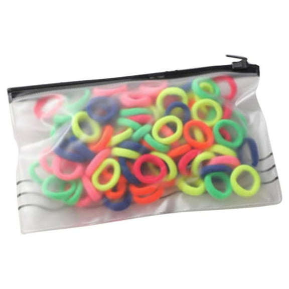 100 Piece Colorful Elastic Hair Ties Seamless Soft Ponytail Holders Stretchable No Crease Hair Ropes For Girls Kids Baby