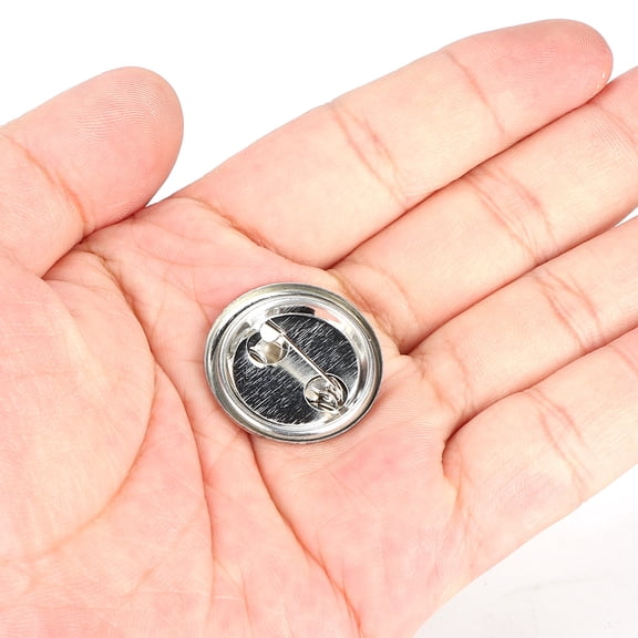 100 Piece DIY Blank Pin Button Kit with Tinplate Covers, Clips & Clear Gaskets for Custom Badges and Crafts 100pcs Handicraft Gifts Souvenirs