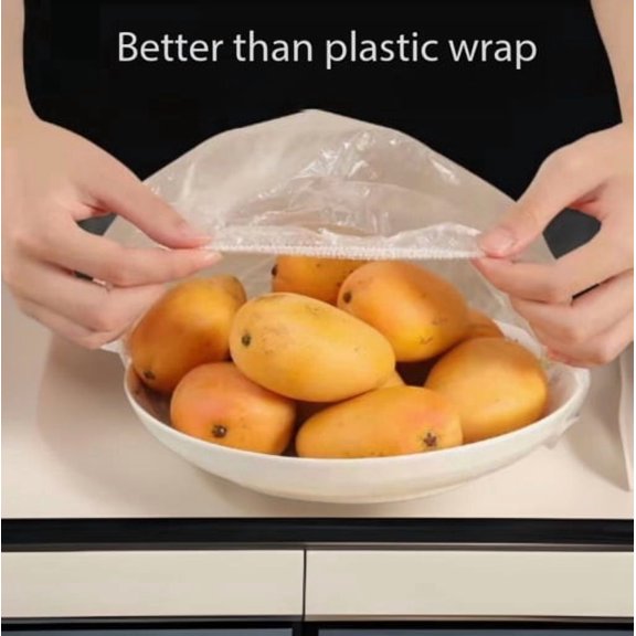 100-Piece Eco-Friendly Cling Film Set - Dust-Proof Food Storage Bags for Kitchen Use
