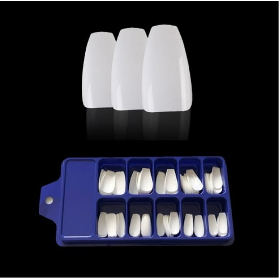 100-Piece False Nail Art Set – Acrylic French Artificial UV Gel Tips in Various Styles for DIY Manicure TIKA