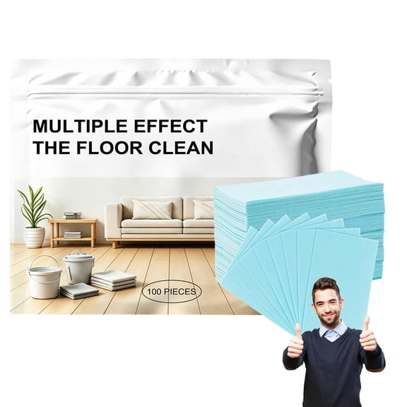 100 Piece Floor Cleaning Tablets Multi- Cleaner,2026New Multi- Floor Cleaning Tablets,Dissolvable Floors CleaningSheets,Concentrated Cleaner for Hardwood Laminate Tile Walls Maintenance