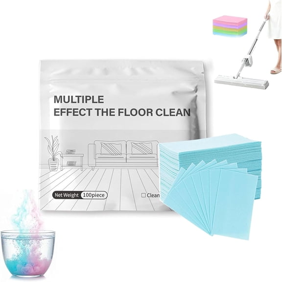 100 Piece Floor Cleaning Tablets Multi-Surface Cleaner, Concentrated Aromatic Deodorizing Mopping Tabs, Floor Cleaning Sheets for Household Indoor Floor Daily Cleaning (#C)