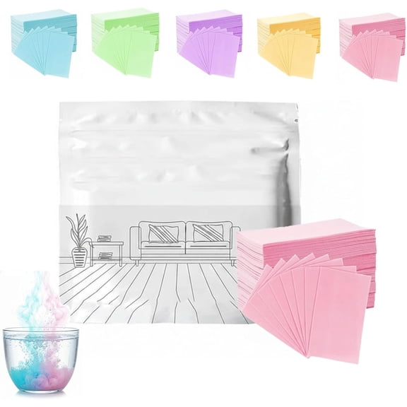 100 Piece Floor Cleaning Tablets Multi-Surface Cleaner,Laminate Tile RV Cleaner Tablets,Fragrance Deodorizing Floor Maintenance Tabs,Gift for Home RV Deep Cleaning (Peach)