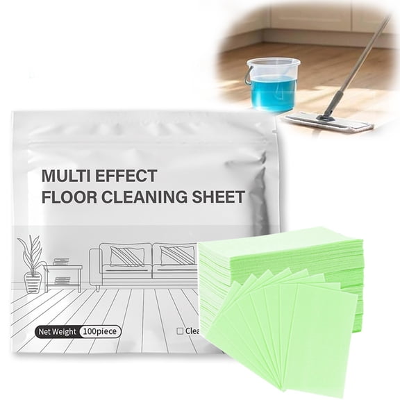 100 Piece Floor Cleaning Tablets Multi-Surface Cleaner, Upgraded Multiple Effect Floor Cleaning Tablets Sheets, Concentrated Cleaner for Hardwood, Tile, Laminate & More