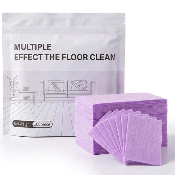 100 Piece Floor Cleaning Tablets Multi-surface Cleaner-Measured Dissolvable Cleaning Solution for Multiple Hard Floors, Tile, Vinyl, Hardwood, Compatible with Robot Mops & Wet/Dry Vacuums