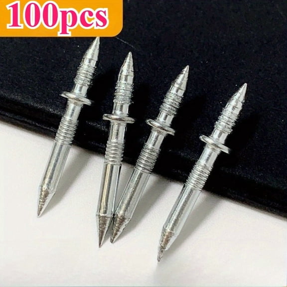 100PCS Hidden Fastener Nails, Double Headed Nails for Baseboards, Door Frames & Decorative Trim, Invisible Concealed Nail Set with Tool