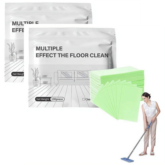 100 Piece Multi-Surface Floor Cleaning Tablets,2026New Floor Cleaning Tablets Multi- Surface Cleaner,Multi-Effect FloorCleaning Sheets Wood CleanerTablets,Concentrated Cleaner for Tile & Vinyl Floors