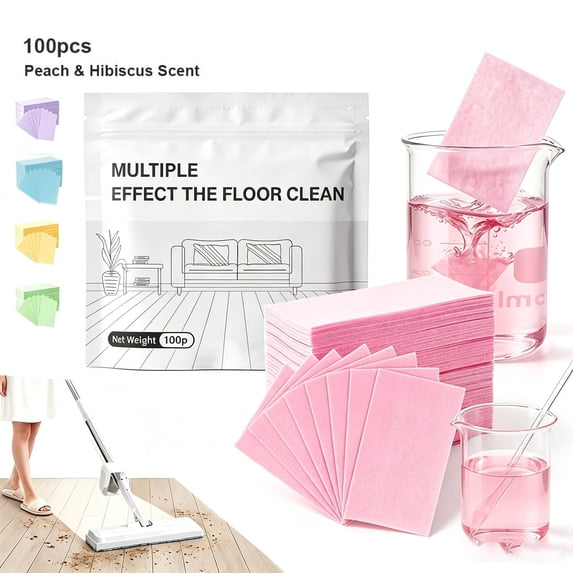 100 Piece Multi-Surface Floor Cleaning Tablets – Concentrated Cleaner for Hardwood, Tile, Laminate, Floor Cleaner Tablets