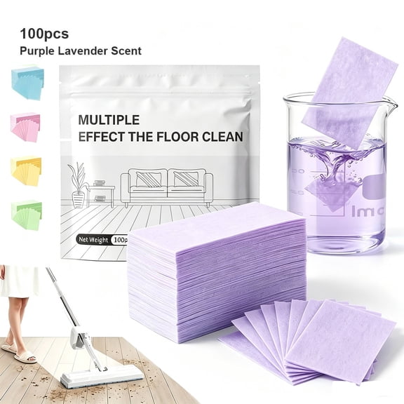 100 Piece Multi-Surface Floor Cleaning Tablets – Concentrated Cleaner for Hardwood, Tile, Laminate, Floor Cleaner Tablets