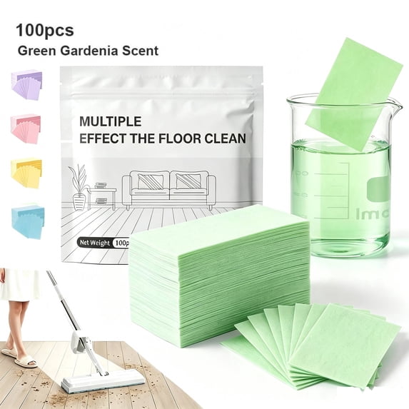 100 Piece Multi-Surface Floor Cleaning Tablets – Concentrated Cleaner for Hardwood, Tile, Laminate, Floor Cleaner Tablets