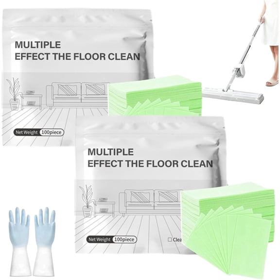 Multi-surface Floor Cleaning Tablets, Multi-surface Floor Cleaning Tablets, Multiple Effect the Floors Clean, Concentrated Cleaner for Hardwood, Tile, Laminate & More (Green, 2bags)
