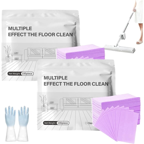 Multi-surface Floor Cleaning Tablets, Multi-surface Floor Cleaning Tablets, Multiple Effect the Floors Clean, Concentrated Cleaner for Hardwood, Tile, Laminate & More (Purple, 2bags)