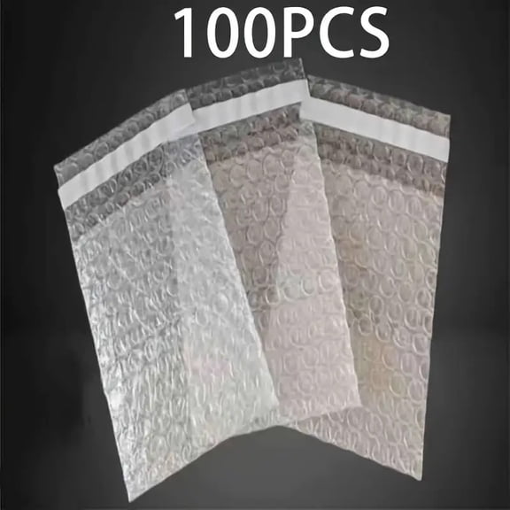 100- Piece Pack of 4x6 Inch Bubble Envelopes- High- Quality Plastic Material, and Shockproof, Suitable for Packaging Fragile Items