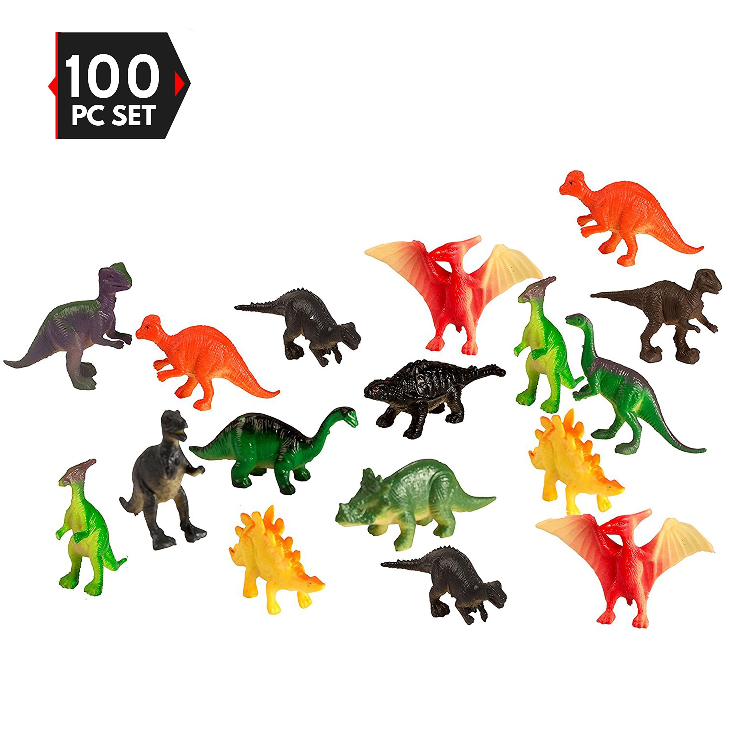 Volnau 12PCS Mini Dinosaur Toys Figures T-rex Dino Figurines Miniature  Animal Toys Zoo Pack for Toddlers Kids Preschool Educational Animals Sets,  BPA Free