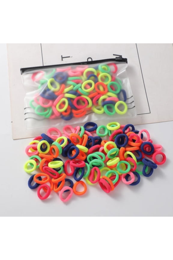 100 Piece Seamless Elastic Hair Ties Set Soft Stretchable Ponytail Holders Fashion Ropes For Girls Kids And Toddlers No Damage Accessories