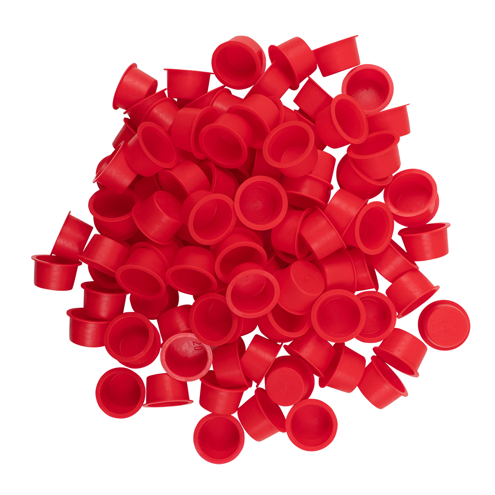 Red SMA Female Cap Plugs – Lot Of 100, Caplugs Style Dust Covers