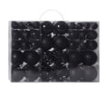 thumbnail image 1 of 100pcs Shatterproof Christmas Balls - Plastic Ornaments for Christmas Tree Decoration, Party Festivities, Black, 1 of 4