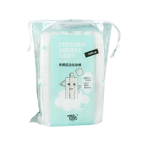 100-Piece Soft White Cotton Pads For Makeup Removal And Skincare Application