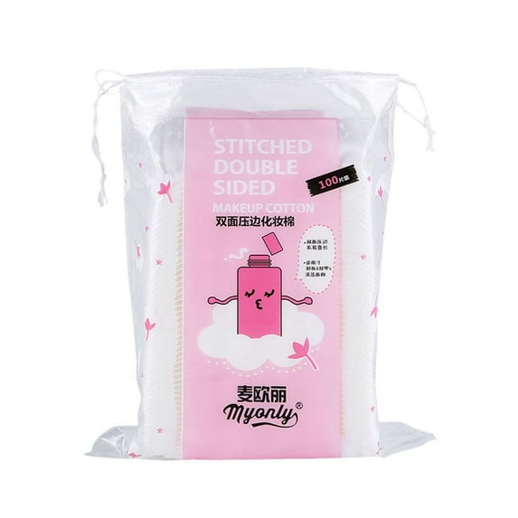 100-Piece Soft White Cotton Pads For Makeup Removal And Skincare Application