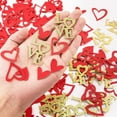 thumbnail image 1 of 100-Piece Valentine’s Day Heart Confetti – Red Glitter Paper Scraps for Table Decor, Anniversary & Romantic Celebrations, 1 of 8