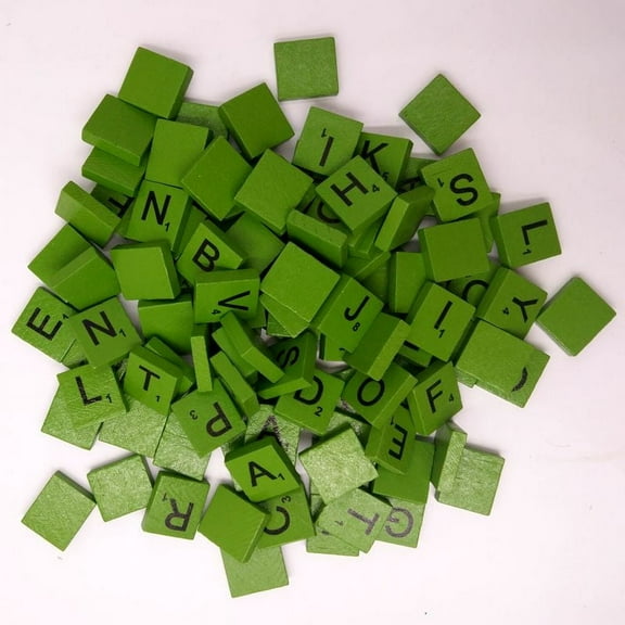 100-Piece Wooden Letter Tiles With Black Letters And Numbers, 98 Letters With Specific Counts Including A-9, E-12, And More, 2 Blank Tiles For Custom Projects, Light